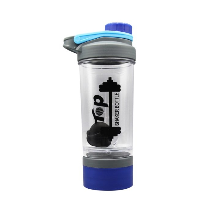 شیکر بدنسازی سه تیکه باتل مدل dumbbell ظرفیت ۰.۵ لیتر