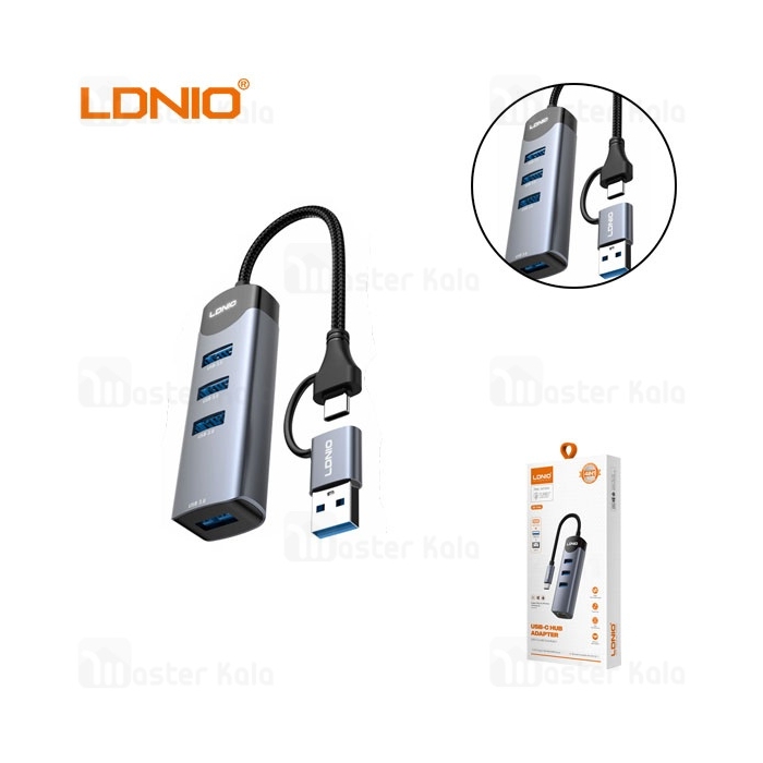 هاب 4 پورت تایپ سی الدینیو LDNIO DS-134UC