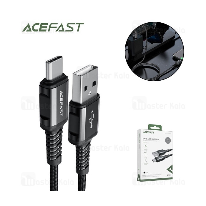 کابل Type-C ایس فست ACEFAST C1-04 طول 1.2 متر شدت جریان 3 آمپر