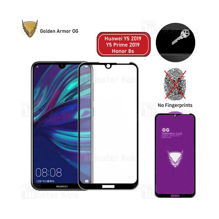 محافظ صفحه شیشه ای تمام صفحه تمام چسب OG هواوی Huawei Y5 2019 / Y5 Prime 2019 / Honor 8s OG 2.5D Glass