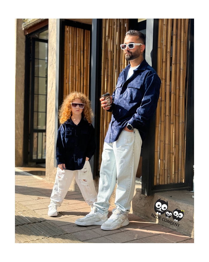 ست خانوادگی شومیز بگ استایل کبریتی NZDE