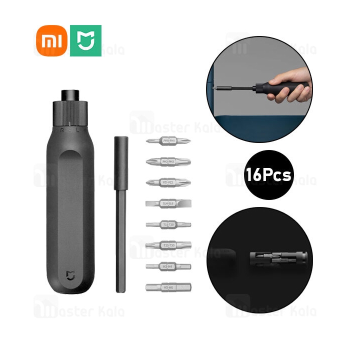 پیچ گوشتی شیائومی Xiaomi Mijia Mi 16-in-1 Ratchet Screwdriver MJJLLSD002QW دارای 16 سری