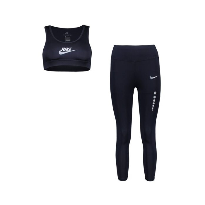 ‫‫ست ورزشی زنانه نیم تنه و لگ نایک مدل PY-3D97 سرمه‌ای