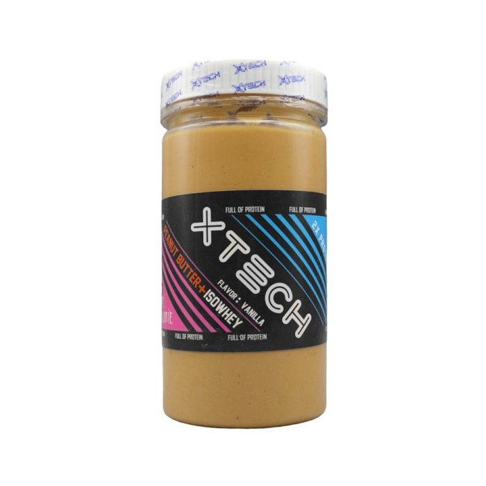 کره بادام زمینی ایکس تک حاوی ایزو وی طعم وانیل ۱۱۰۰ گرمی