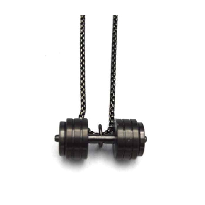 گردنبند استیل طرح دمبل سنگین زنجیر دات مدل ۲۲۶۱۲