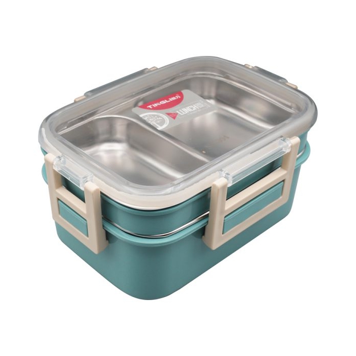 ظرف غذا تینگلی دو طبقه مدل ۳BOX ظرفیت ۲ لیتر