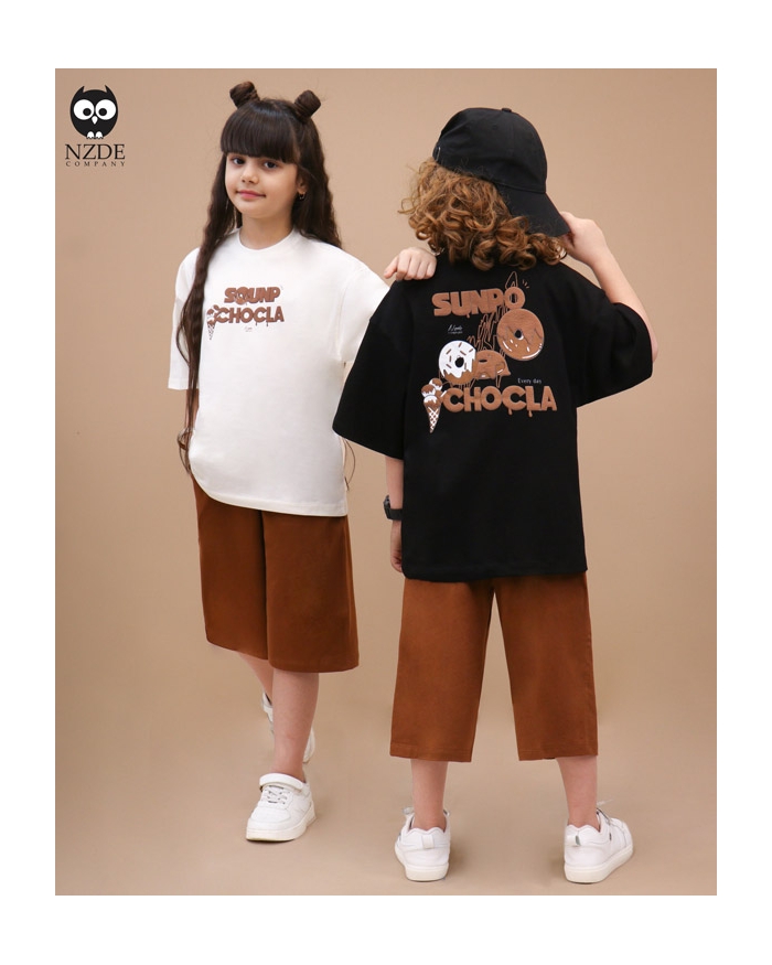 تیشرت شلوارک بگ استایل Sounp Chocla NZDE
