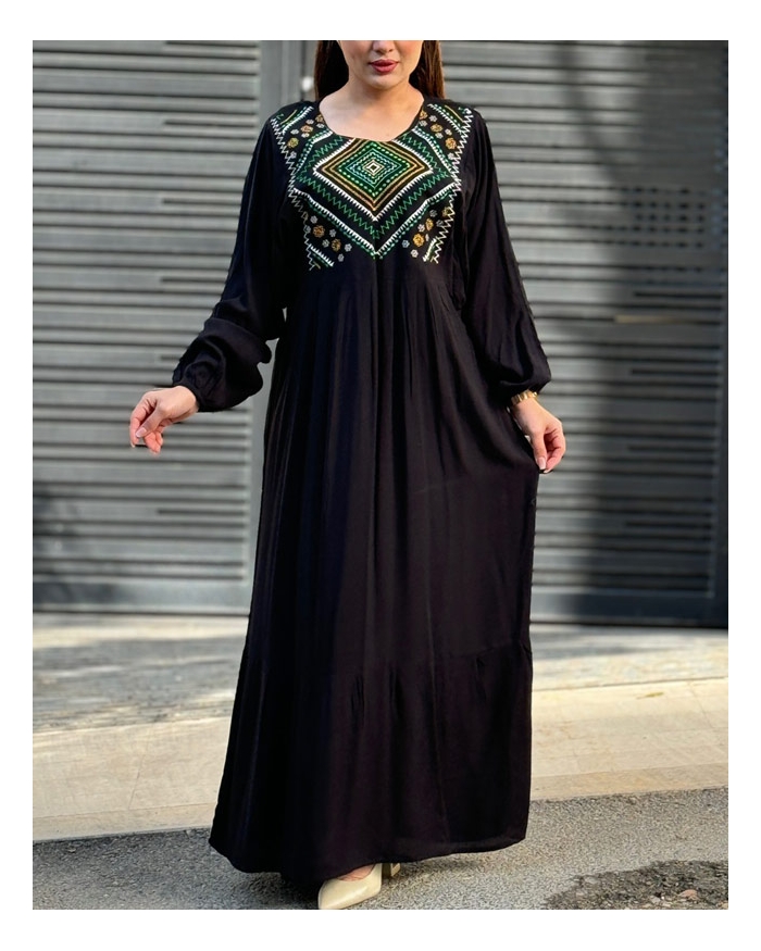  پیراهن نخ آستین کیمونو محرمی(تخفیف تولیدی) 6114