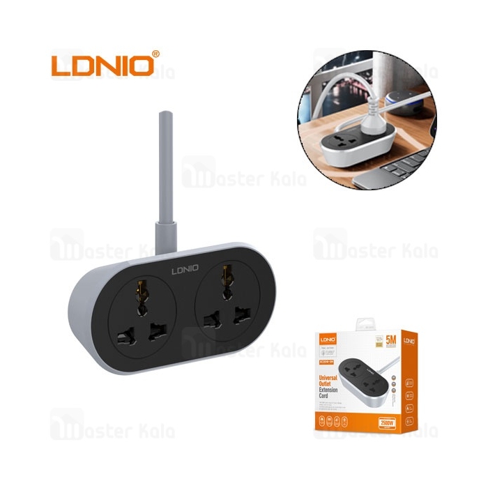 چند راهی برق الدینیو LDNIO SC2018 دارای 2 خروجی