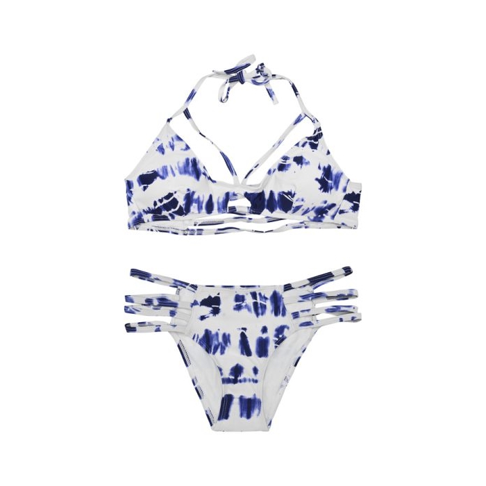 ست بیکینی زنانه مدل ۴B0178 سفید آبی