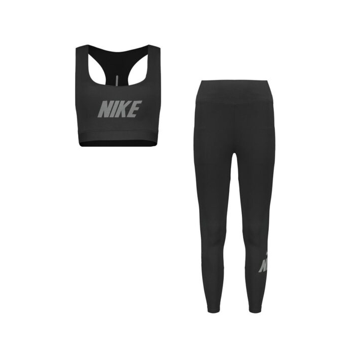 ست نیم تنه و لگ ورزشی زنانه نایکی مدل MuB-1211 مشکی