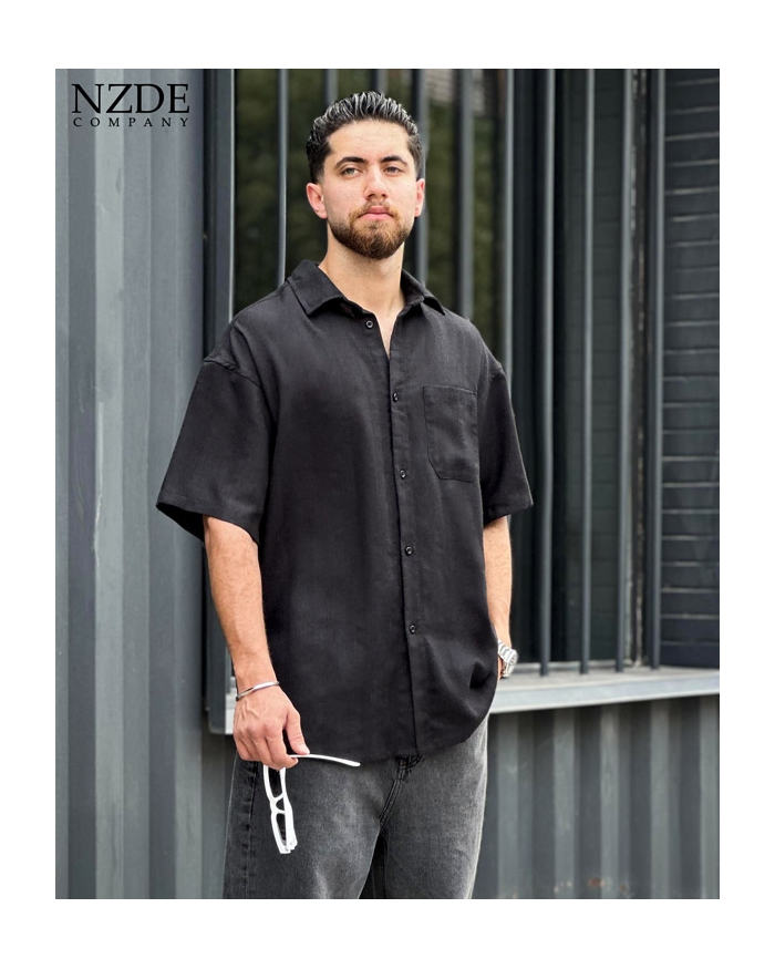 شومیز مردانه طرح برجسته لینن ژاکارد NZDE