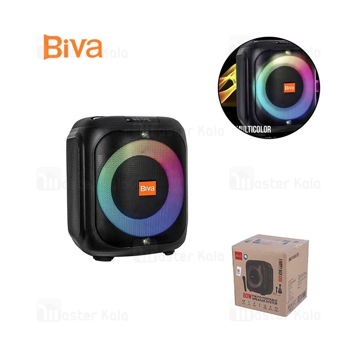 اسپیکر بلوتوث بیوا Biva Party Box 650 توان 80 وات رم و فلش خور