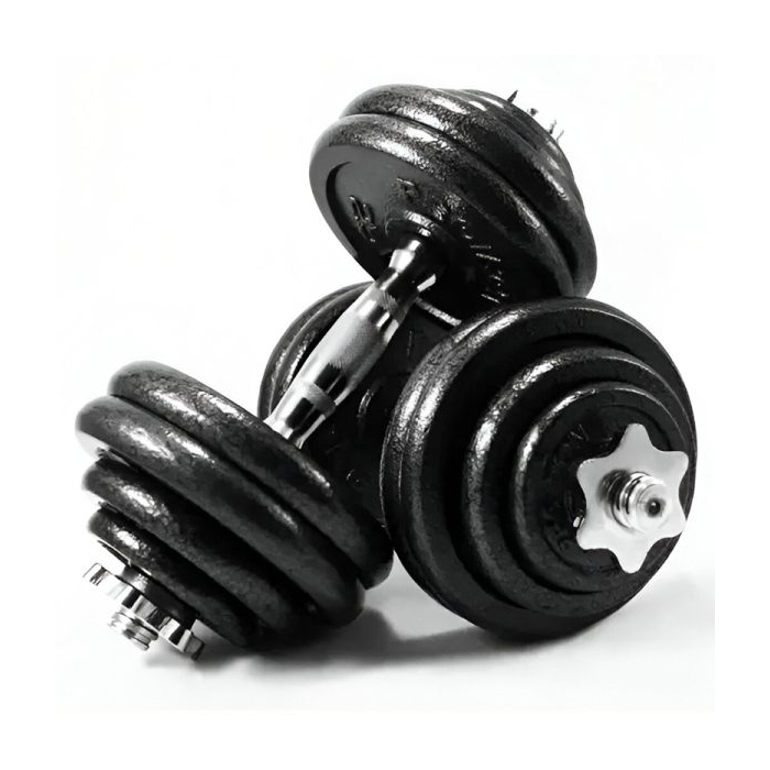 ست هالتر و دمبل متغیر بدنسازی اسکای لند وزن تا ۲۰ کیلوگرم بسته دو عددی