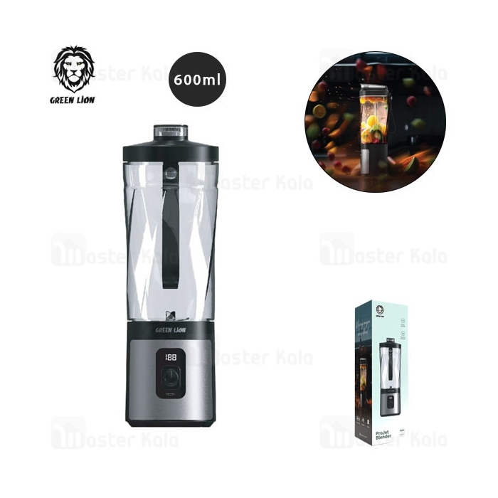مخلوط کن قابل حمل گرین لاین Green Lion Projet Blender GNPJ7BLDRBK ظرفیت 600 میلی لیتر