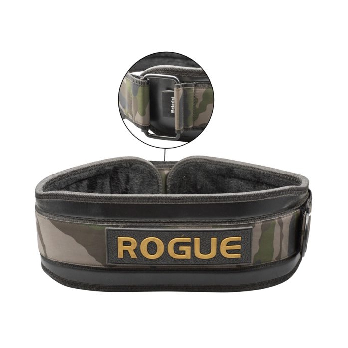 کمربند بدنسازی روگ مدل ELM-404D0596 چسبی چریکی سبز