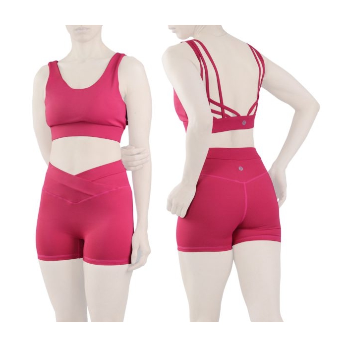 ست نیم تنه و کشاله بند ورزشی زنانه لولولمون مدل ۵۶۶۵ صورتی