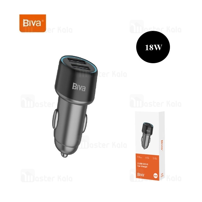 شارژر فندکی بیوا Biva CC-36 USB QC3.0 Car Charger توان 18 وات