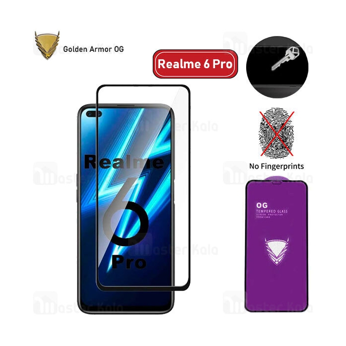 محافظ صفحه شیشه ای تمام صفحه تمام چسب OG ریلمی Realme 6 Pro OG 2.5D Glass