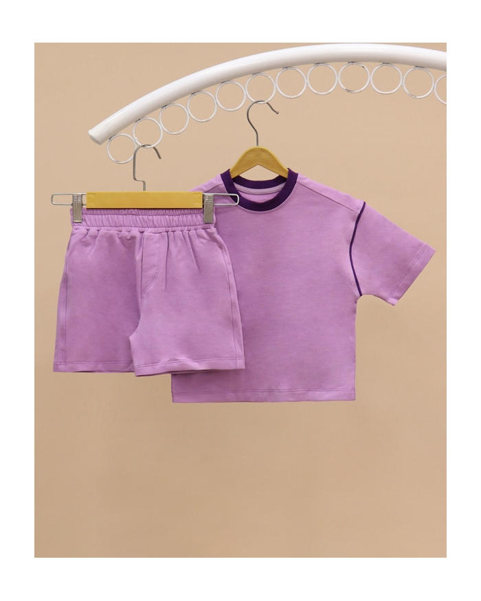 تیشرت شلوارک دورس Lilac NZDE