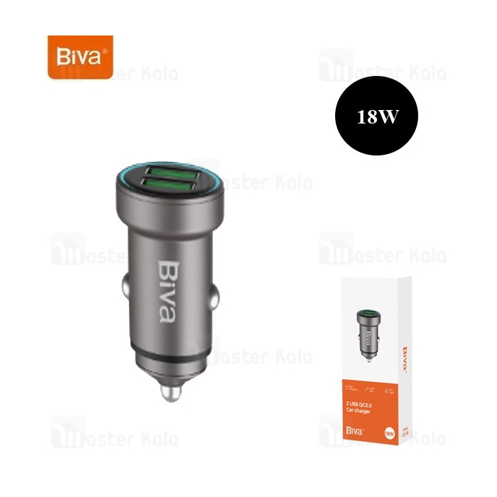 شارژر فندکی بیوا Biva CC-34 USB QC3.0 Car Charger توان 18 وات