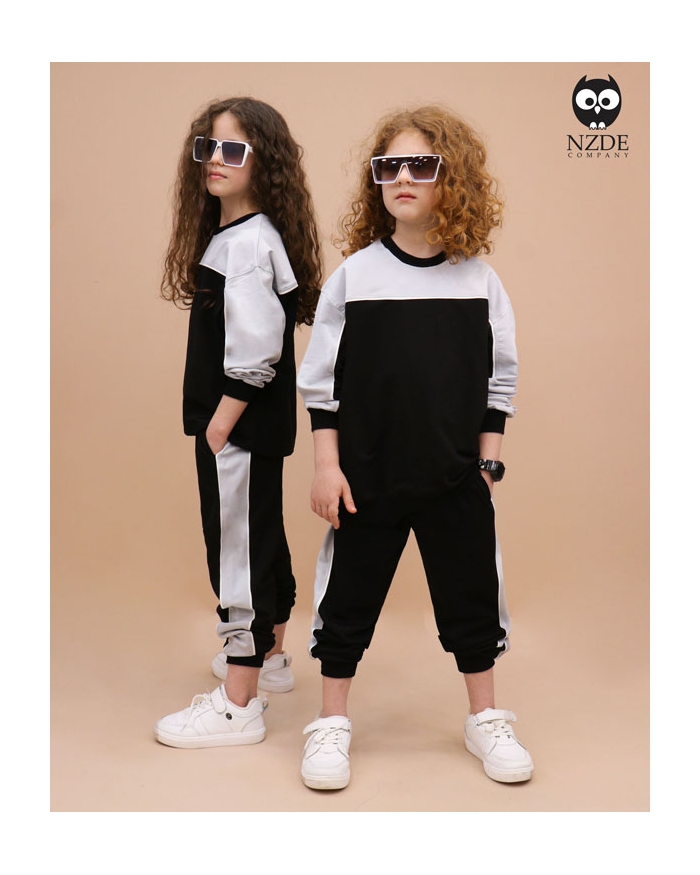 بلوز شلوار طیفی بگ استایل مغزی دوزی NZDE