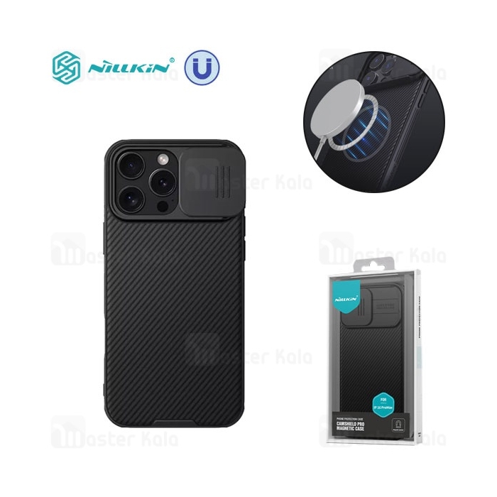 قاب محافظ مگنتی iPhone 16 Pro Max Nillkin CamShield Pro Magnetic Case دارای محافظ دوربین