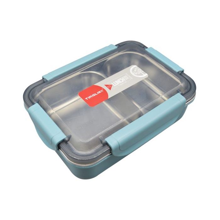ظرف غذا لانچ باکس تینگل مدل ۲BOX-SUS8185 ظرفیت ۰.۶۴ لیتر