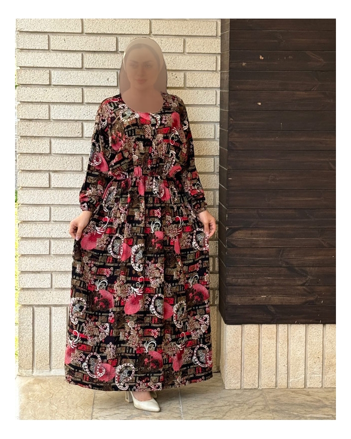 پیراهن سایزبزرگ ترمه طرح اندونزی 6117