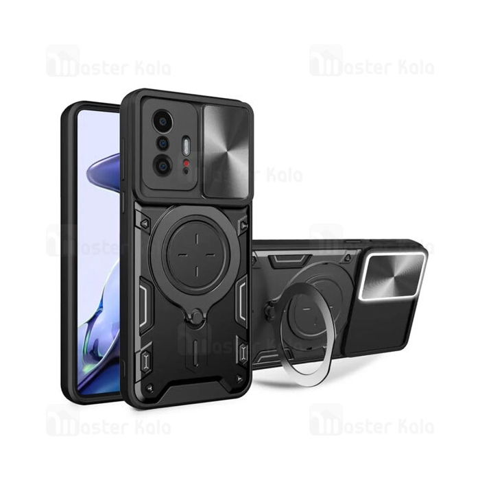 قاب ضد ضربه مگنتی Xiaomi 11T / 11T Pro Magnetic Support Case دارای محافظ دوربین