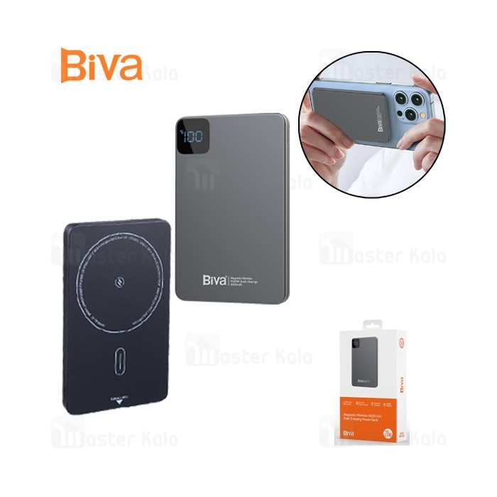 پاوربانک وایرلس 5000 مگ سیف بیوا Biva BP-030 توان 20 وات