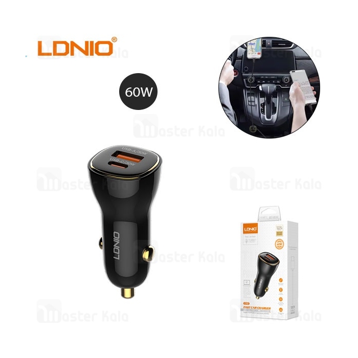 شارژر فندکی الدینیو Ldnio C103 توان 60 وات همراه با کابل