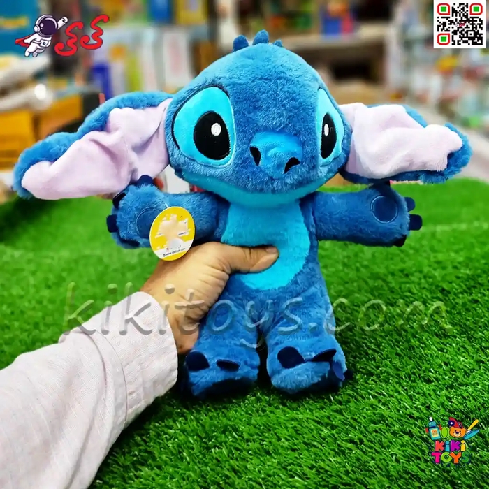 عروسک پولیشی استیچ گوش پمپی آبی – عروسک بامزه با گوش متحرک، نرم و ضد حساسیت 30 سانتی