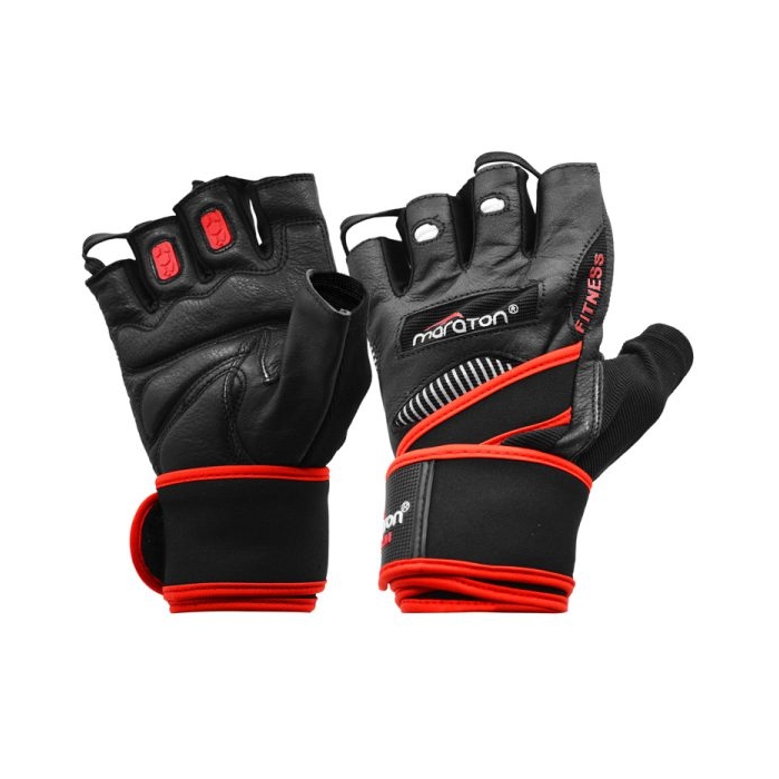 دستکش بدنسازی ماراتن مدل Fitness-402P950 قرمز