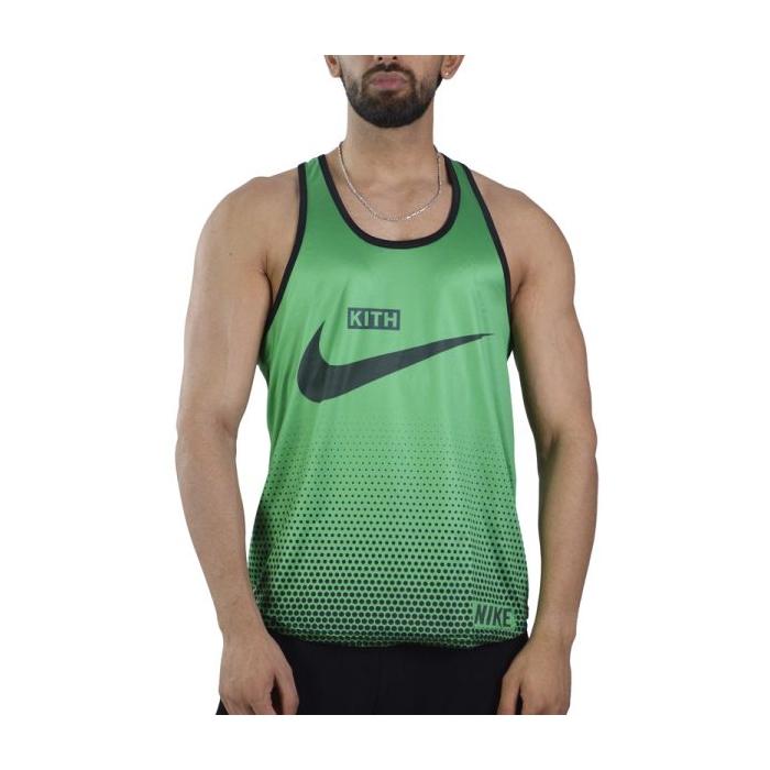 رکابی بدنسازی مردانه نایک مدل KITH سبز تیره