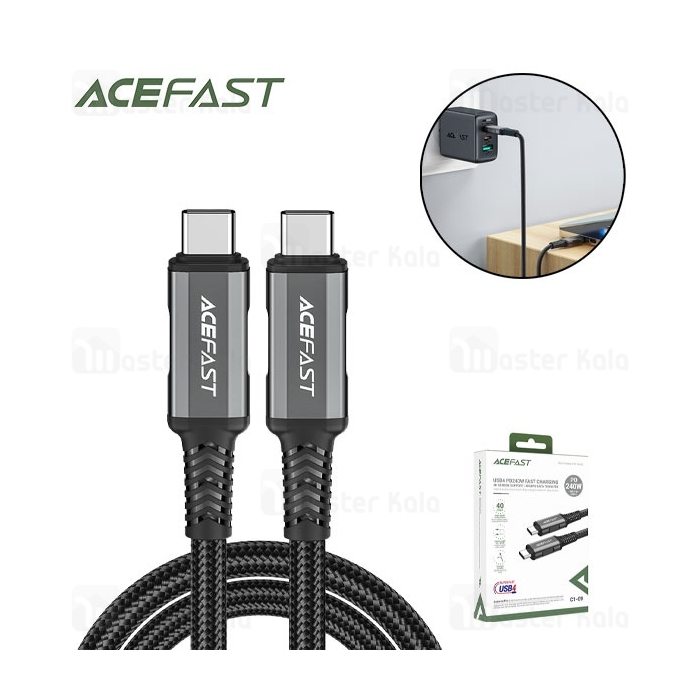 کابل Type-C به Type-C ایس فست ACEFAST C1-09 طول 1 متر توان 240 وات