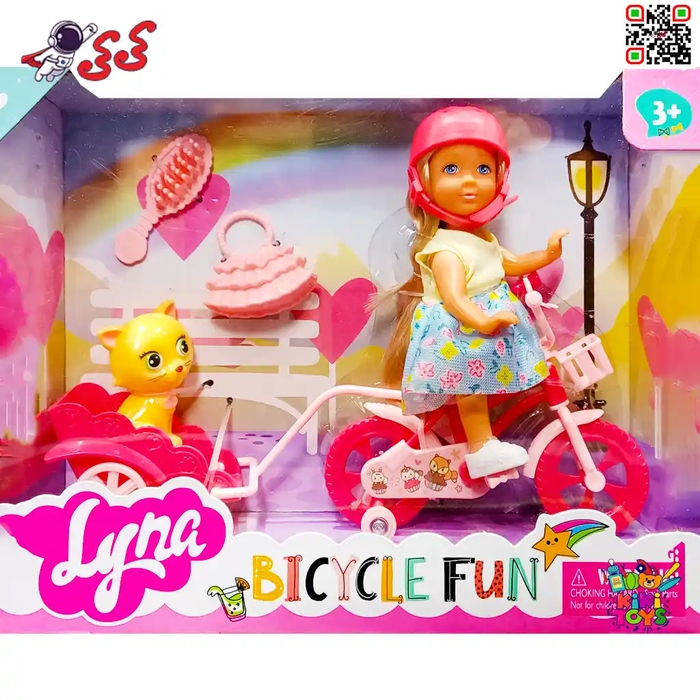 اسباب بازی دوچرخه باربی با حیوانات BICYCLE FUN 4606