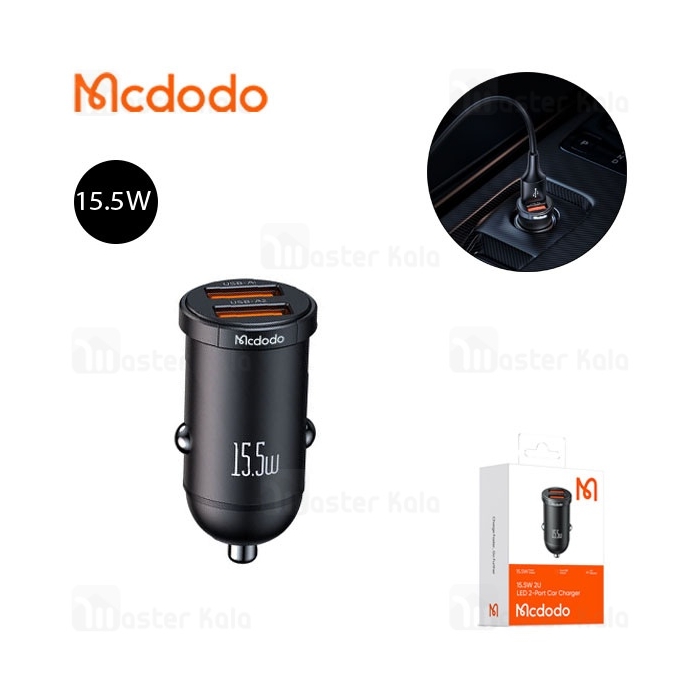 شارژر فندکی 2 پورت مک دودو Mcdodo CC-295 توان 15.5 وات