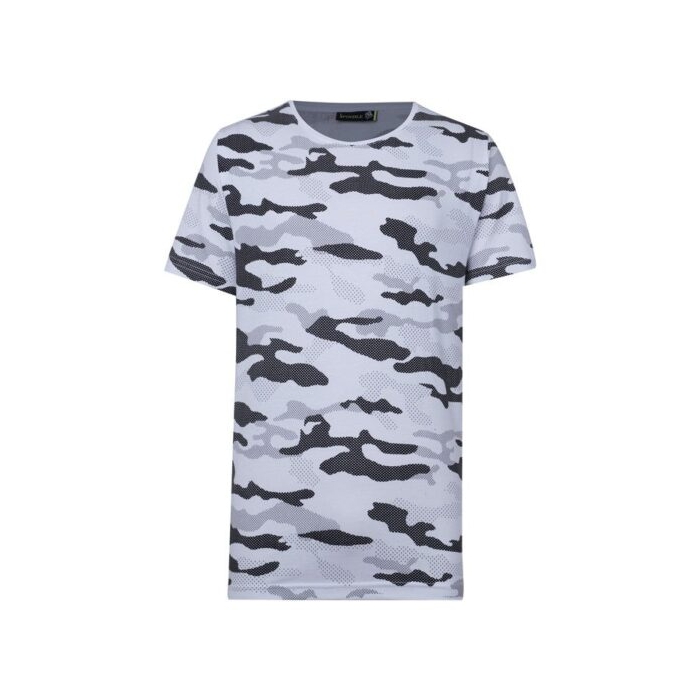 تیشرت ورزشی مردانه آنبرند مدل SPL-CH91210 چریکی سفید