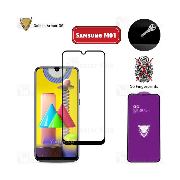 محافظ صفحه شیشه ای تمام صفحه تمام چسب OG سامسونگ Samsung Galaxy M01 OG 2.5D Glass