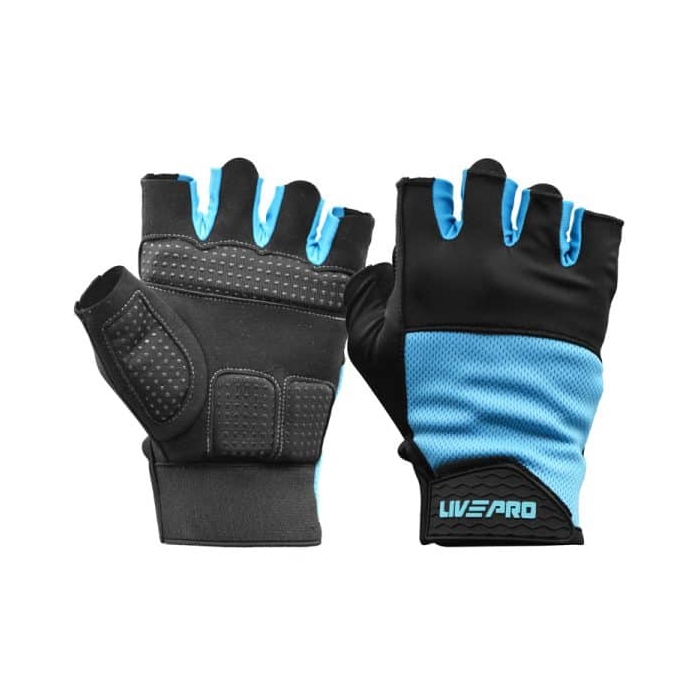 دستکش بدنسازی لایو پرو مدل LP8260 آبی