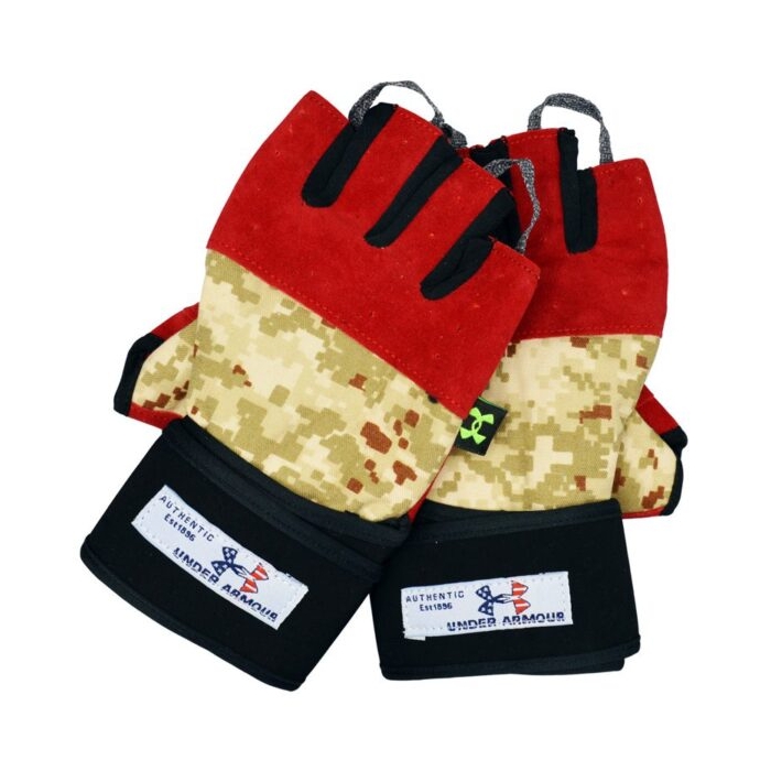 دستکش بدنسازی آندر آرمور مدل GDS-150 چریکی FREE SIZE
