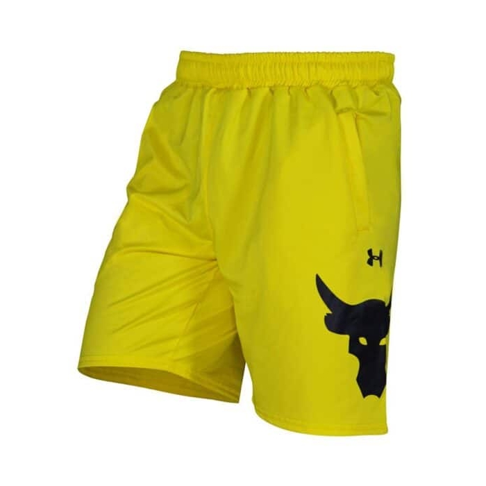 شلوارک ورزشی مردانه آندر آرمور مدل PY-ROCK BIG زرد