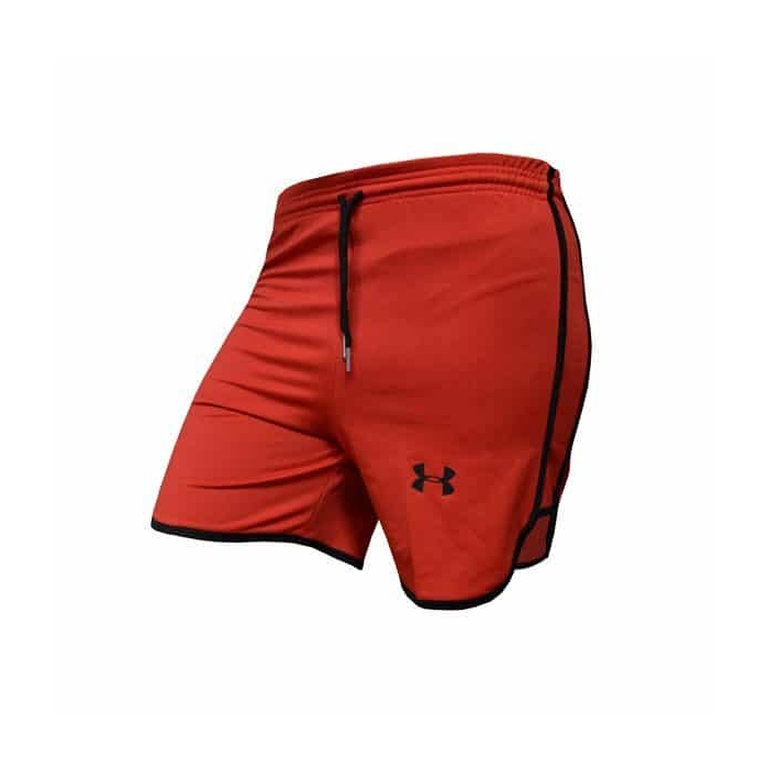 شلوارک ورزشی مردانه UNDER ARMOUR قرمز DS خط مشکی