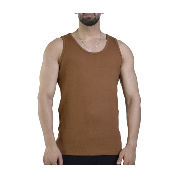 رکابی تنک تاپ کبریتی مردانه کچ مدل ۴B0233 قهوه ای روشن