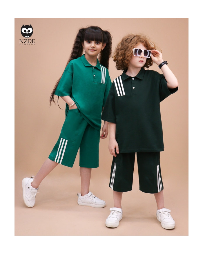 پولوشرت شلوارک سه خط NZDE