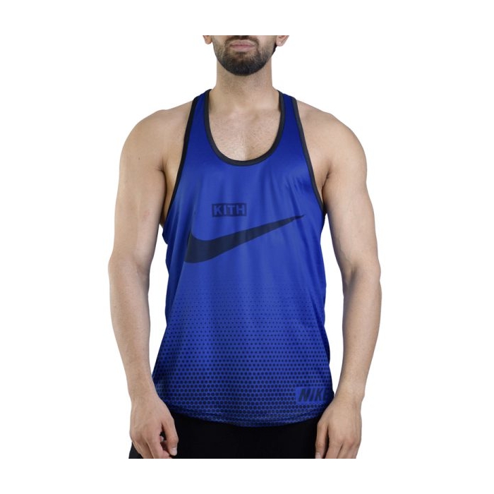 رکابی بدنسازی مردانه نایک مدل KITH آبی