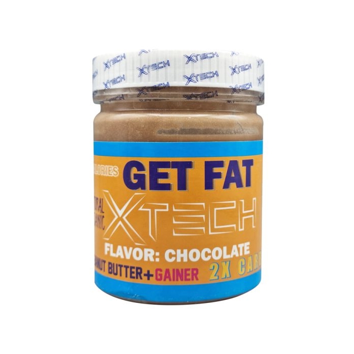 کره بادام زمینی ایکس تک گت فت حاوی گینر طعم شکلات ۵۰۰ گرمی