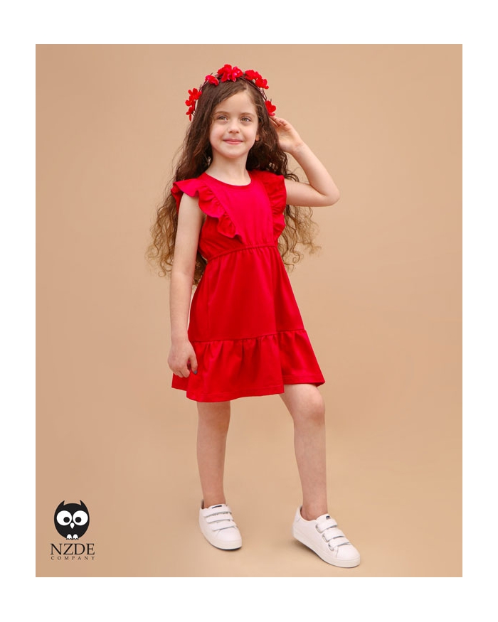 پیراهن سرشانه چین دار NZDE