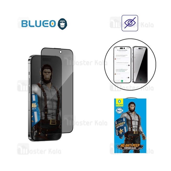 گلس حریم شخصی تمام صفحه تمام چسب بلوئو Apple iPhone 16 Pro Max Blueo HD Anti-Peep Privacy